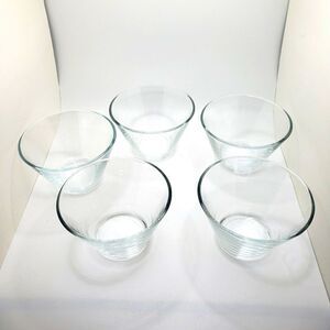 Dessert salsa appetizer glass stackable bowls set of 5